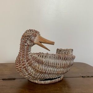 Small Wicker Duck Basket